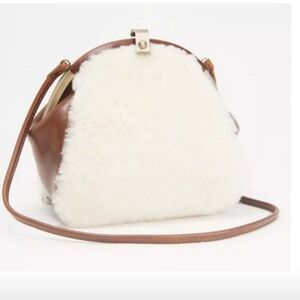 Patricia Nash Leather/Shearling Crossbody Bag